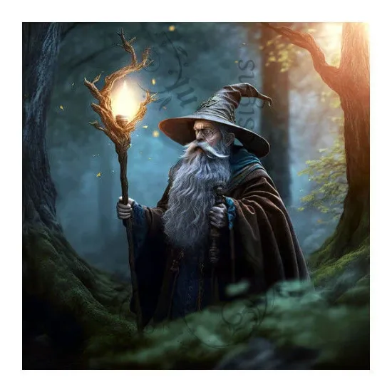 Afbeeldingen van Tovenaar in bos - Diamond painting - Josephiena.nl - DP-010