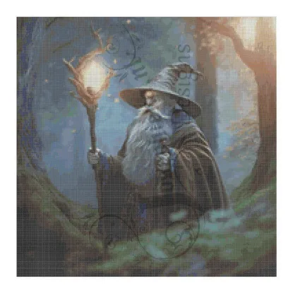 Afbeeldingen van Tovenaar in bos - Diamond painting - Josephiena.nl - DP-010