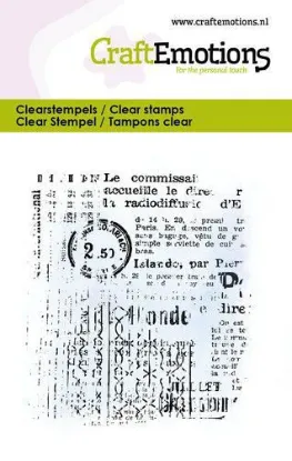 Afbeeldingen van CraftEmotions clearstamps 6x7cm - Achtergrond tekst design