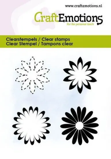 Afbeeldingen van CraftEmotions clearstamps 6x7cm - Diverse bloemen 2