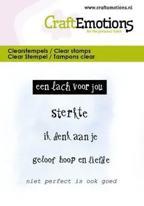 Afbeeldingen van CraftEmotions clearstamps 6x7cm - Een lach voor jou -tekst NL
