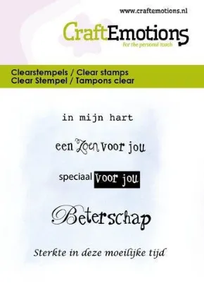 Afbeeldingen van CraftEmotions clearstamps 6x7cm - In mijn hart -tekst NL