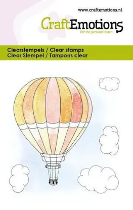 Afbeeldingen van CraftEmotions clearstamps 6x7cm - Luchtballon en wolken