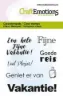 Afbeeldingen van CraftEmotions clearstamps 6x7cm - Tekst Vakantie NL