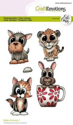 Afbeeldingen van CraftEmotions clearstamps A6 - Baby Animals 1 Carla Creaties