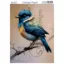 Afbeeldingen van Blauwe vogel #4 - Josephiena's collage paper - CP-032