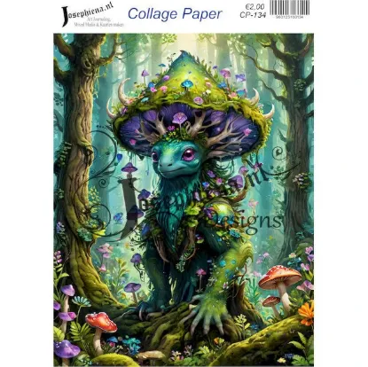 Afbeeldingen van Blue monster 2 - Josephiena's collage paper - CP-134