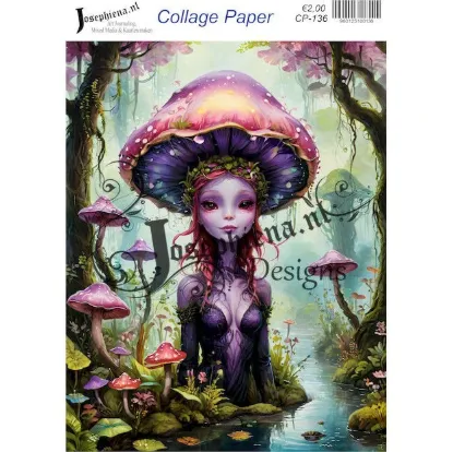 Afbeeldingen van Blue monster 4 - Josephiena's collage paper - CP-136