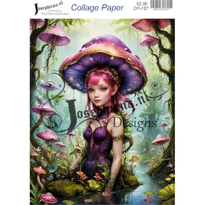 Afbeeldingen van Blue monster 5 - Josephiena's collage paper - CP-137