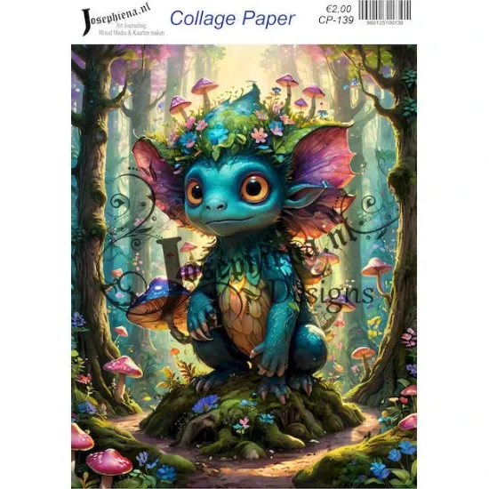 Picture of Blue monster 7 - Josephiena's collage paper - CP-139