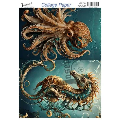 Afbeeldingen van Diep in de zee #5 - Josephiena's collage paper - CP-040