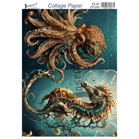 Afbeeldingen van Diep in de zee #5 - Josephiena's collage paper - CP-040