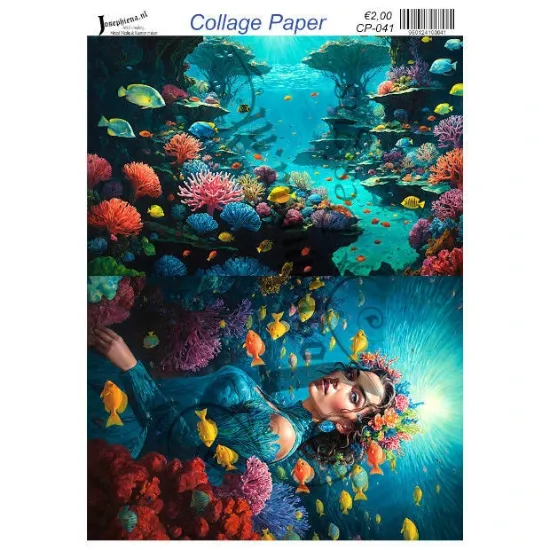 Afbeeldingen van Diep in de zee #6 - Josephiena's collage paper - CP-041