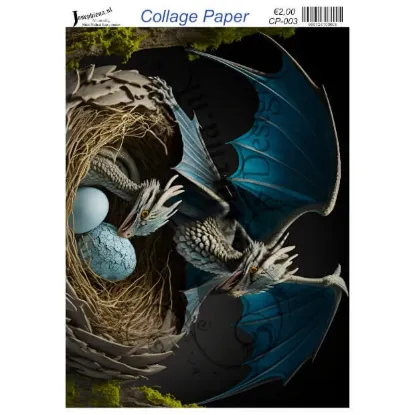 Afbeeldingen van Draken nest #3 - Josephiena's collage paper - CP-003