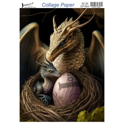 Afbeeldingen van Draken nest #4 - Josephiena's collage paper - CP-004