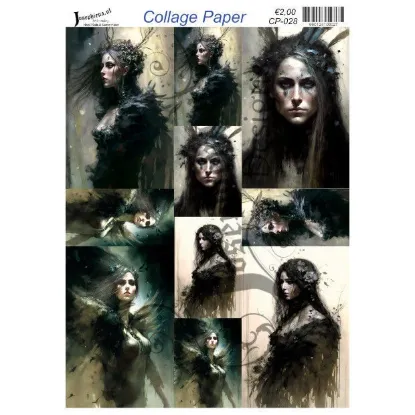 Afbeeldingen van Fallen Angel #7 - Josephiena's collage paper - CP-028