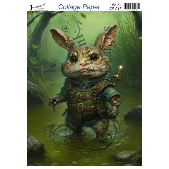Afbeeldingen van Konijn in het moeras #2 - Josephiena's collage paper - CP-017