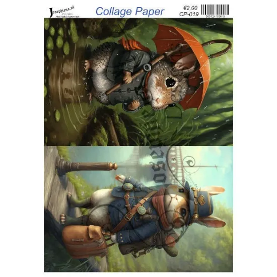 Afbeeldingen van Konijn in het moeras #4 - Josephiena's collage paper - CP-019