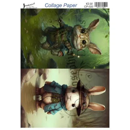 Afbeeldingen van Konijn in het moeras #5 - Josephiena's collage paper - CP-020