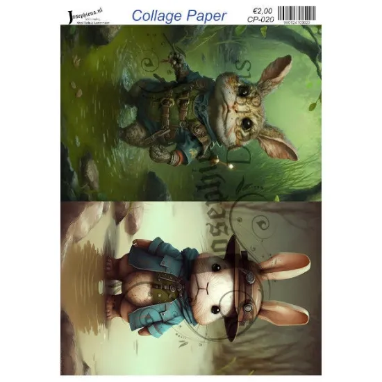 Afbeeldingen van Konijn in het moeras #5 - Josephiena's collage paper - CP-020