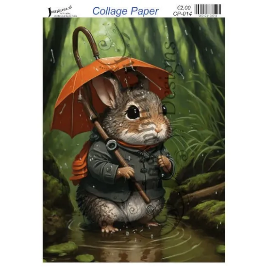 Afbeeldingen van Muis in het moeras - Josephiena's collage paper - CP-014