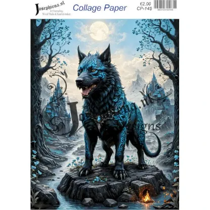 Afbeeldingen van Phoenix wolf 1 - Josephiena's collage paper - CP-145