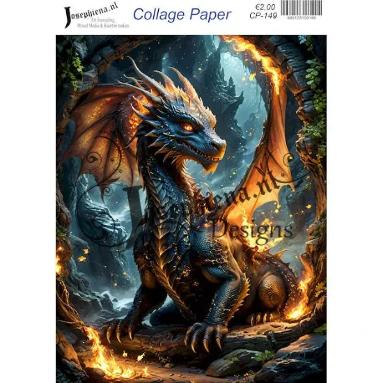 Afbeeldingen van Phoenix wolf 5 - Josephiena's collage paper - CP-149