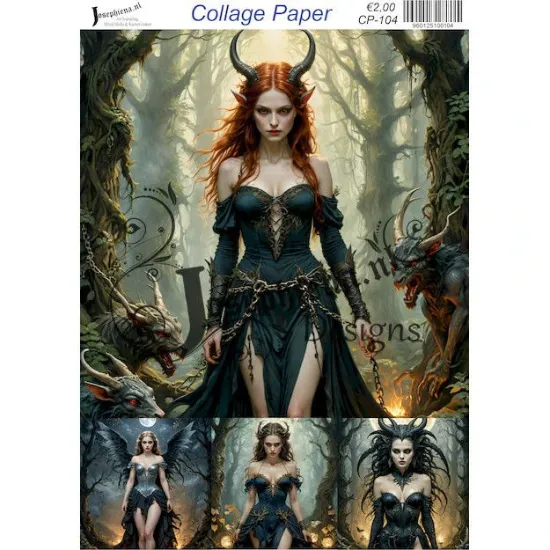 Afbeeldingen van She devil 1 - Josephiena's collage paper - CP-104