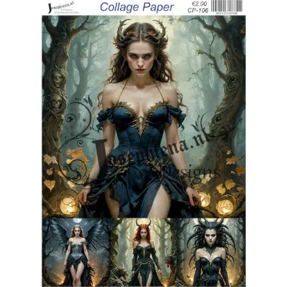 Afbeeldingen van She devil 3 - Josephiena's collage paper - CP-106