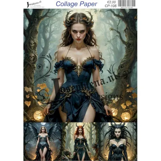 Afbeeldingen van She devil 3 - Josephiena's collage paper - CP-106