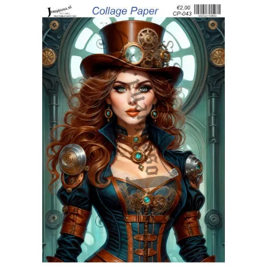 Afbeeldingen van Steampunk people #1 - Josephiena's collage paper - CP-043