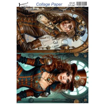 Afbeeldingen van Steampunk people #5 - Josephiena's collage paper - CP-047