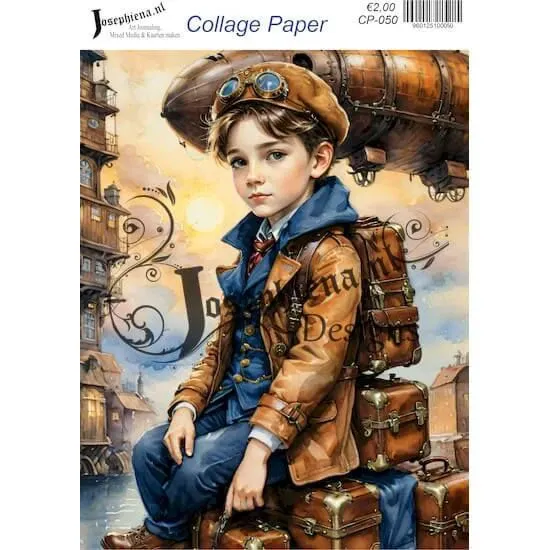Afbeeldingen van Steampunk Travel #1 - Josephiena's collage paper - CP-050
