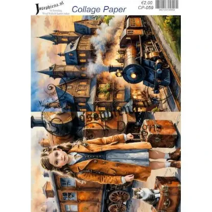 Afbeeldingen van Steampunk Travel #10 - Josephiena's collage paper - CP-059