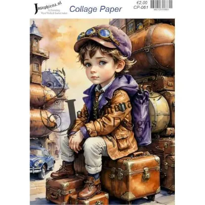 Afbeeldingen van Steampunk Travel #12 - Josephiena's collage paper - CP-061