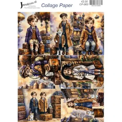 Afbeeldingen van Steampunk Travel #14 - Josephiena's collage paper - CP-063