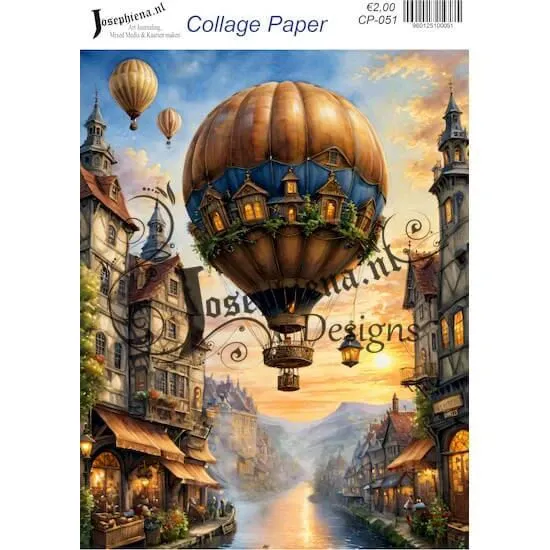 Afbeeldingen van Steampunk Travel #2 - Josephiena's collage paper - CP-051