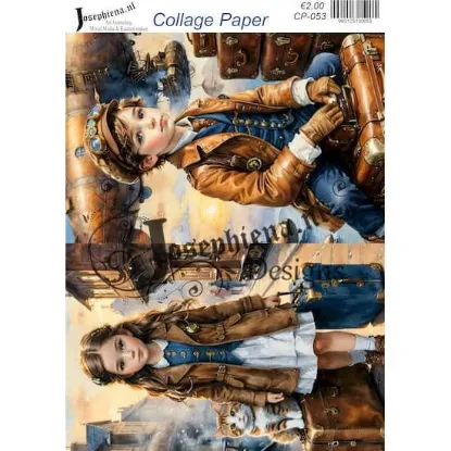 Afbeeldingen van Steampunk Travel #4 - Josephiena's collage paper - CP-053