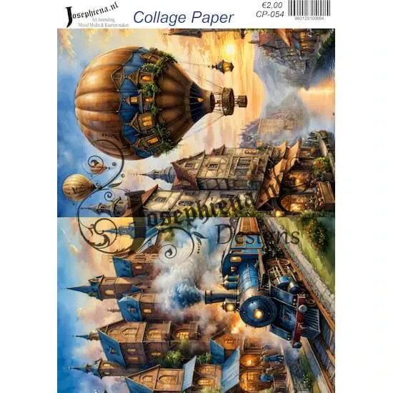 Afbeeldingen van Steampunk Travel #5 - Josephiena's collage paper - CP-054