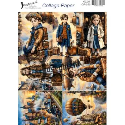 Afbeeldingen van Steampunk Travel #6 - Josephiena's collage paper - CP-055