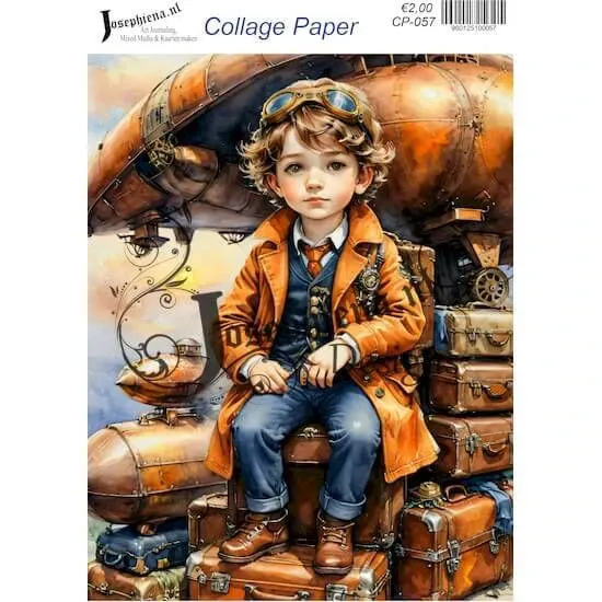 Afbeeldingen van Steampunk Travel #8 - Josephiena's collage paper - CP-057