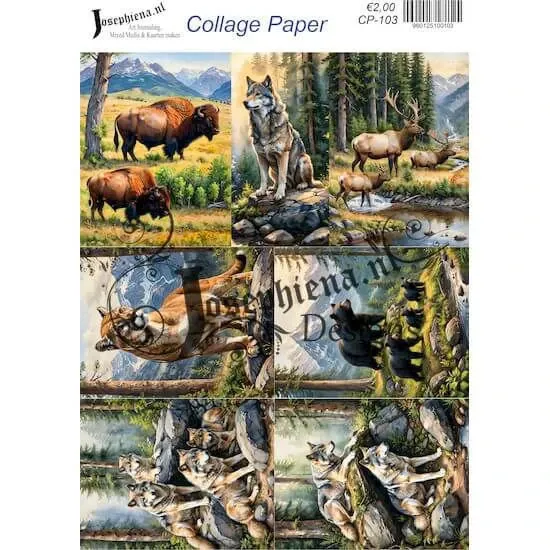 Afbeeldingen van Wild Life - #11 - Josephiena's collage paper - CP-103