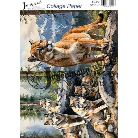 Afbeeldingen van Wild life #16 - Josephiena's collage paper - CP-101