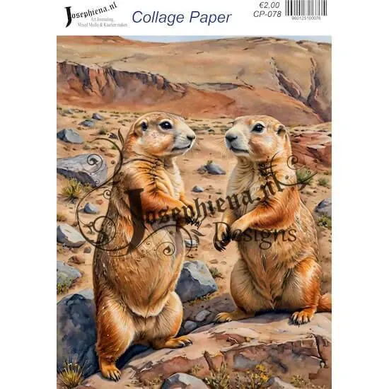 Afbeeldingen van Woestijndieren #4 - Josephiena's collage paper - CP-078