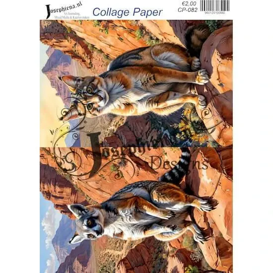 Afbeeldingen van Woestijndieren #8 - Josephiena's collage paper - CP-082