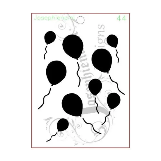 Afbeeldingen van Ballonnen 2 - stencil - A6S044