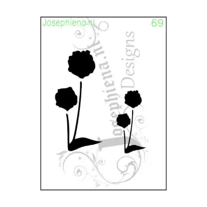 Afbeeldingen van Bloemetje - Stencil van Josephiena`s - A6S069