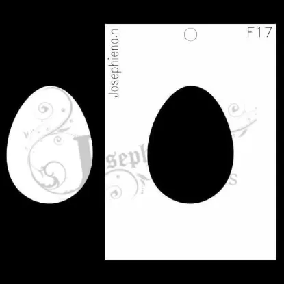 Afbeeldingen van Ei - figuur-stencil - A6F017