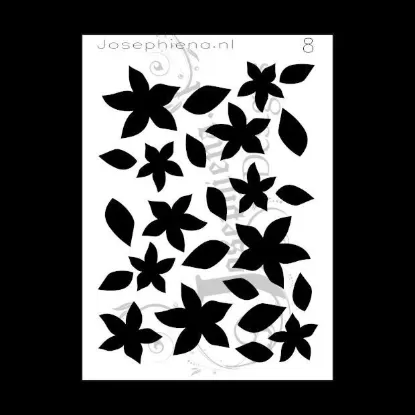 Afbeeldingen van Herfstbloemen - stencil - A6S008