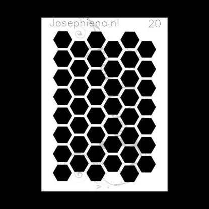 Afbeeldingen van Honingraat - stencil - A6S020